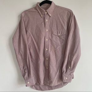 Men’s cream pink button up formal shirt